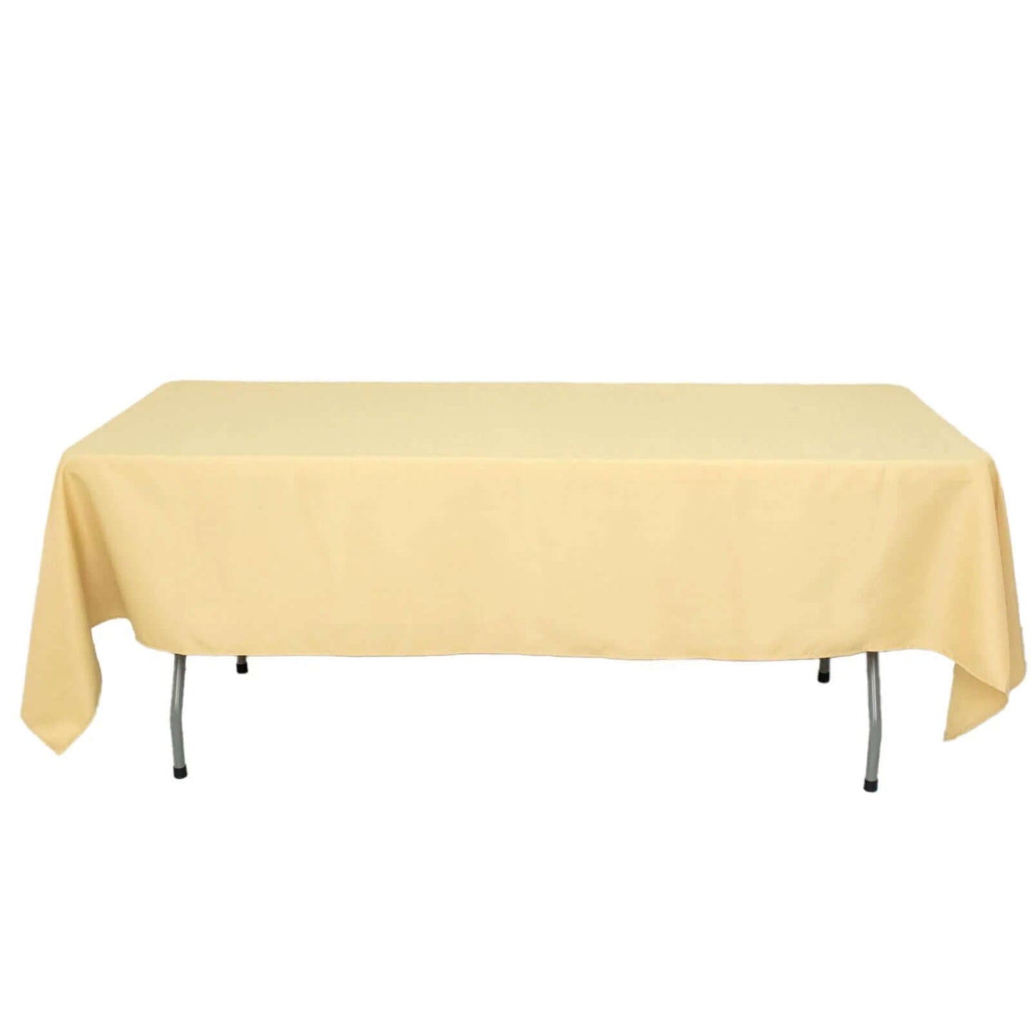 Premium Polyester 60"x102" Rectangle Tablecloth Champagne - Durable 220GSM Wrinkle-Resistant Table Cover