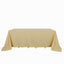 Polyester 90"x132" Rectangle Tablecloth Champagne - Seamless Wrinkle-Resistant Table Cover