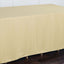 Polyester 90"x132" Rectangle Tablecloth Champagne - Seamless Wrinkle-Resistant Table Cover