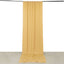 Champagne 4-Way Stretch Spandex Event Curtain Drapes, Wrinkle Free Backdrop Event Panel with Rod Pockets - 5ftx14ft