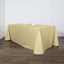 Polyester 90"x156" Rectangle Tablecloth Champagne - Seamless Wrinkle-Resistant Table Cover