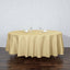 Polyester 108" Round Tablecloth Champagne - Wrinkle-Resistant Table Cover