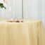 Premium Polyester 132" Round Tablecloth Champagne - Seamless 220GSM Wrinkle-Resistant Table Cover