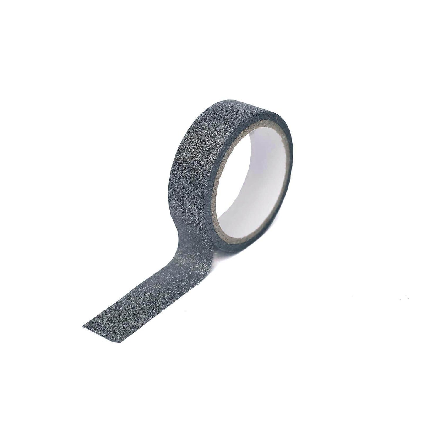 5 Pack 0.5"x5 Yards Charcoal Gray Washi DIY Craft Glitter Tape
