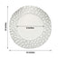6-Pack Round Charger Plates 13" in White with Hammered Rim, Matte Finish Modern Dinner Charger Tableware