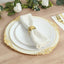 20-Pack Economy Plastic Round Charger Plates 13" in Ivory with Gold Embossed Baroque Rim, Stylish Dinner Party Serving Plates