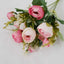 4 Pack 12" Artificial Pink Ranunculus Silk Flower Bridal Bouquets, Faux Buttercup Floral Arrangement