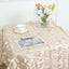 Taffeta 54"x54" Square Tablecloth Beige 3D Leaf Petal Table Cover