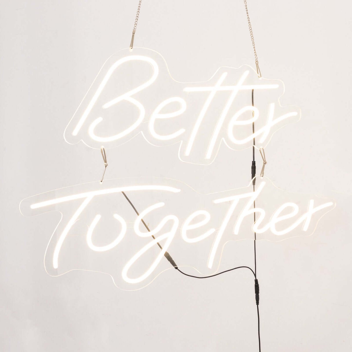 32" Better Together LED Neon Light Sign for Party or Home Wall Decor, Warm White Reusable Hanging Light With 5ft Chain