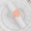 12 Pack Blush Shimmery Laser Cut Heart Paper Napkin Holders with Lace Pattern, Disposable Napkin Rings Bands