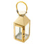 Stainless Steel Candle Lantern Crown Top Design Gold - Outdoor Metal Patio Lantern Centerpiece 8"