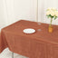 Taffeta 60"x102" Rectangle Tablecloth Terracotta (Rust) - Accordion Crinkle Table Cover