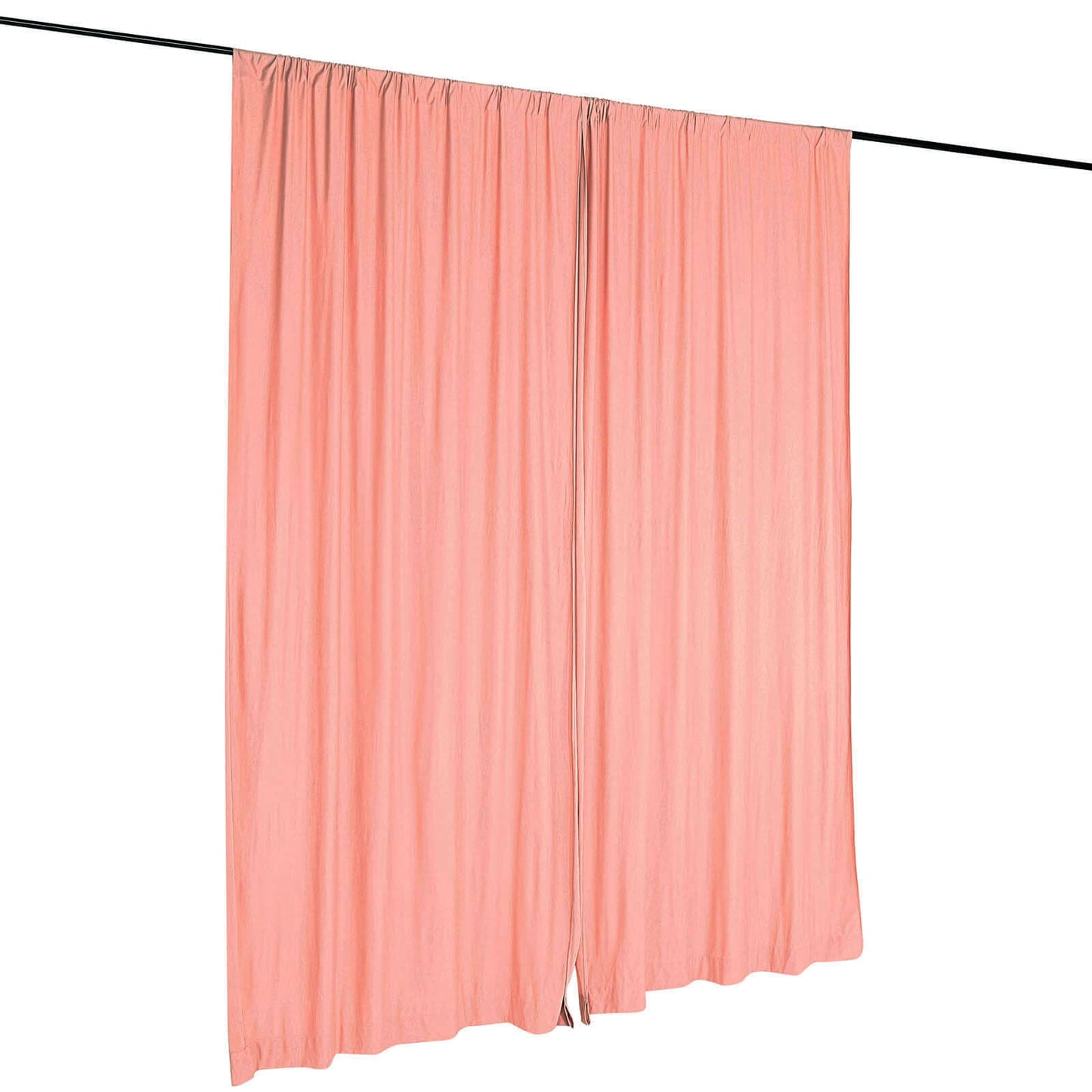 2 Pack Dusty Rose Scuba Polyester Event Curtain Drapes, Durable Flame Resistant Backdrop Event Panels Wrinkle Free with Rod Pockets - 10ftx10ft