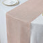 Faux Linen 14"x108" Table Runner Dusty Rose - Rustic Style Table Decor