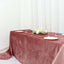 Premium Velvet 90"x156" Rectangle Tablecloth Dusty Rose - Reusable Soft & Seamless Table Cover