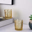 6-Pack Gold Glass Votive Tealight Holders - Stylish Primrose Design for Weddings & DÃ©cor