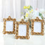 4-Pack Picture Frames Gold Resin Vintage Ornate Design Rectangle - Mini Photo Frame Wedding Place Card Holders & Party Favors 4"x3"