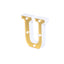 3D Marquee Letter "U" Warm White 5 LED Lights Gold - Chic Light-Up Decor for Events 6"