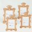 4-Pack Picture Frames Gold Resin Vintage Crown Design Rectangle - Mini Photo Frame Wedding Place Card Holders & Party Favors 4.5"x3"