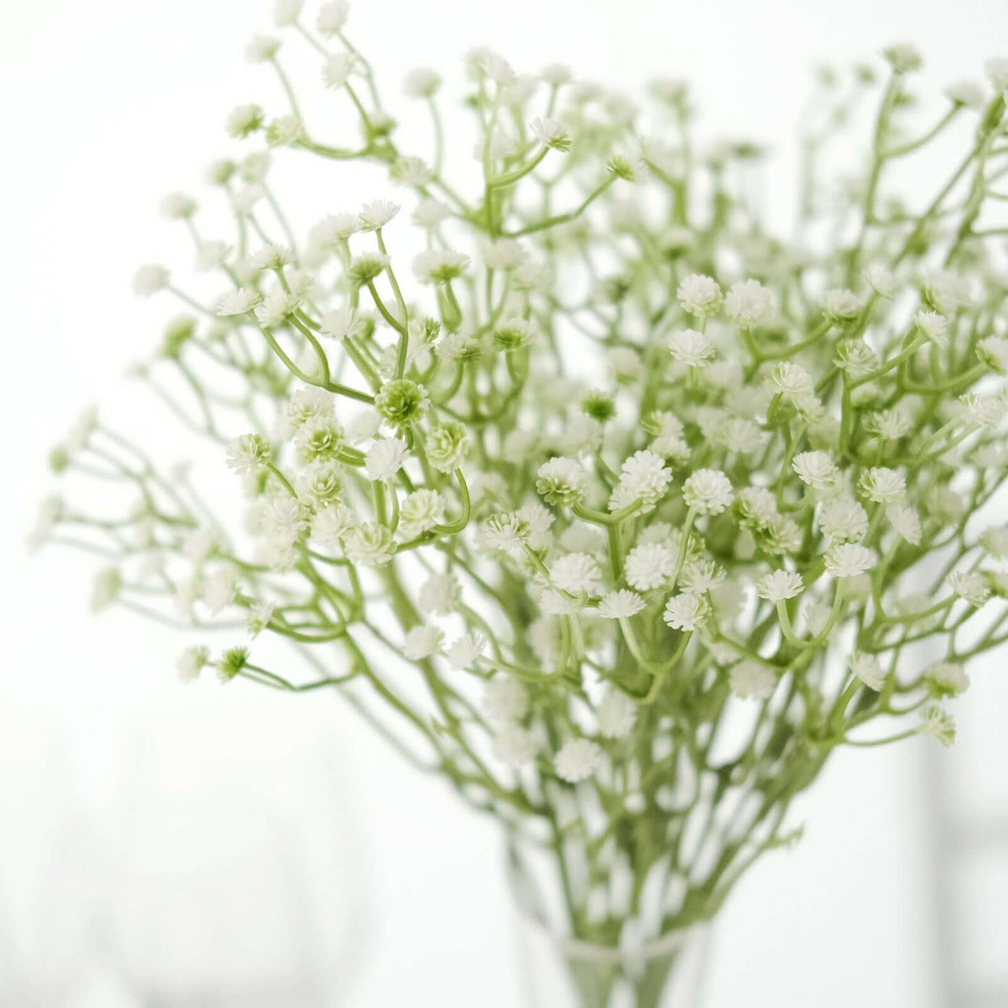 3 Bushes White 14" Artificial Babyâ€™s Breath Gypsophila Flower Arrangements, Real Touch Indoor Faux Floral Bouquets