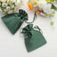 12 Pack 5"x7" Hunter Emerald Green Satin Wedding Party Favor Bags, Drawstring Pouch Gift Bags