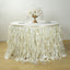Taffeta 17ft Table Skirt Ivory - Cascading Curly Willow Style Table Cover