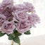 2 Bouquets 17" Lavender Lilac Real Touch Artificial Silk Rose Flower Bushes