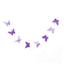 2 Pack 9ft Purple 3D Paper Butterfly Hanging Garland Streamers, Party String Banners