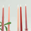 8-Pack LED Flickering Lighting Mixed Pink - Flameless Battery Operated Taper Candles 11"