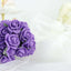 48 Roses 1" Purple Real Touch Artificial DIY Foam Rose Flowers With Stem, Craft Rose Buds