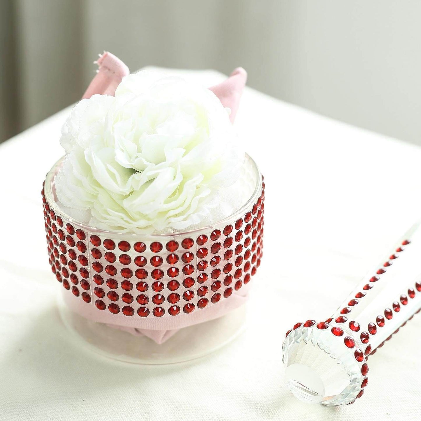 21â€x11" Red Self Adhesive Rhinestone Diamond Sticker Wrap Sheets, DIY Craft Gem Stickers