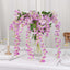 5 Pack 44" Silk Hanging Wisteria Flower Garland Vines in Lavender Lilac, 3 Strands in 1 Bush