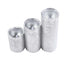 Set of 3 LED Flameless Pillar Candles Remote Operated Metallic Silver - Battery Powered 4", 6", 8"