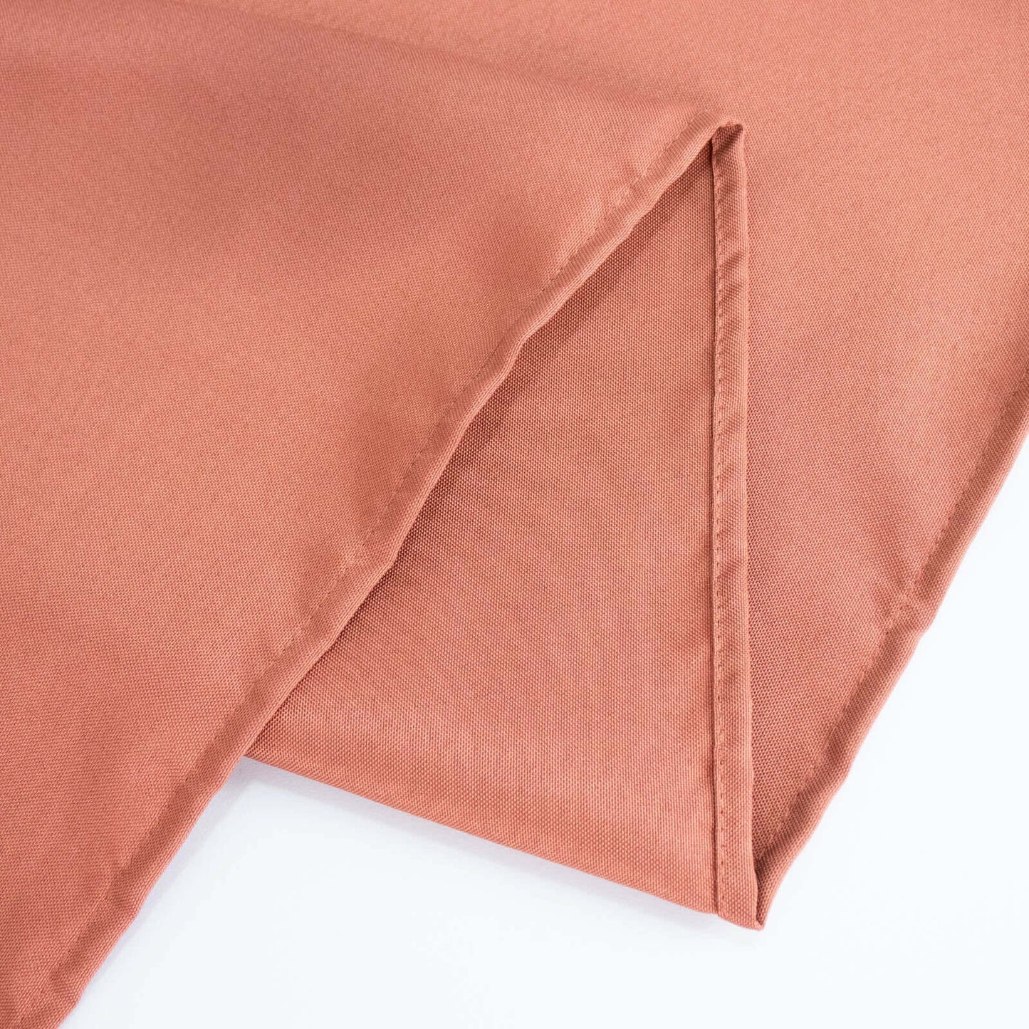 Premium Polyester 90"x156" Rectangle Tablecloth Terracotta (Rust) - Seamless 220GSM Stain-Resistant Table Cover