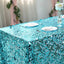 Sequin 90"x156" Rectangle Tablecloth Turquoise - Seamless Big Payette Table Cover