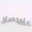 Wooden "Mr & Mrs" Freestanding Letters Silver Glittered - Rustic Glam Wedding Table Display Signs