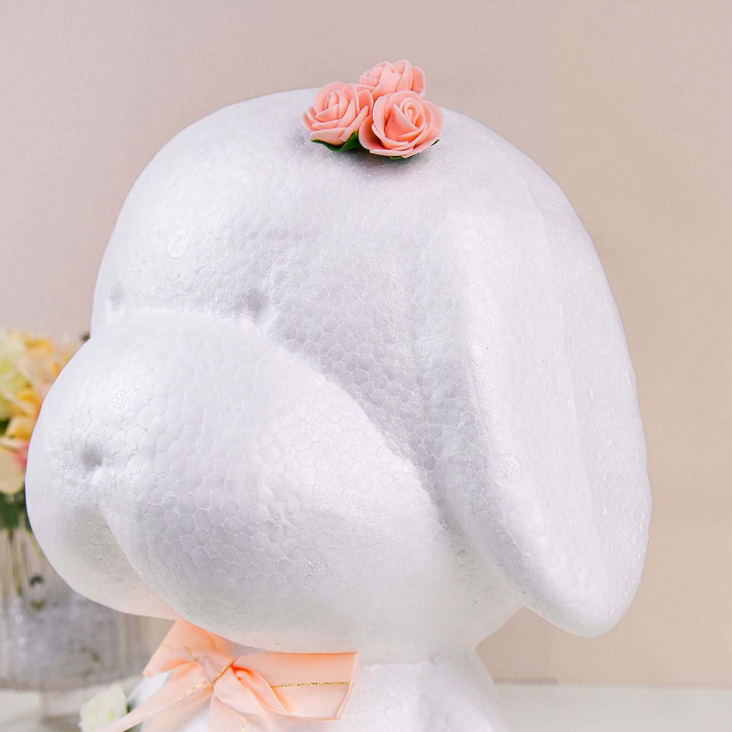 12.5" DIY White 3D Modeling StyroFoam Puppy, Polystyrene Craft Foam Animal