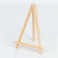 10-Pack Wooden Display Easel Stands DIY Small Design Natural - Rustic Place Card Table Number Holders 7"