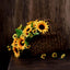 2 Bouquets 13" Yellow Artificial Silk Sunflower Flower Bushes