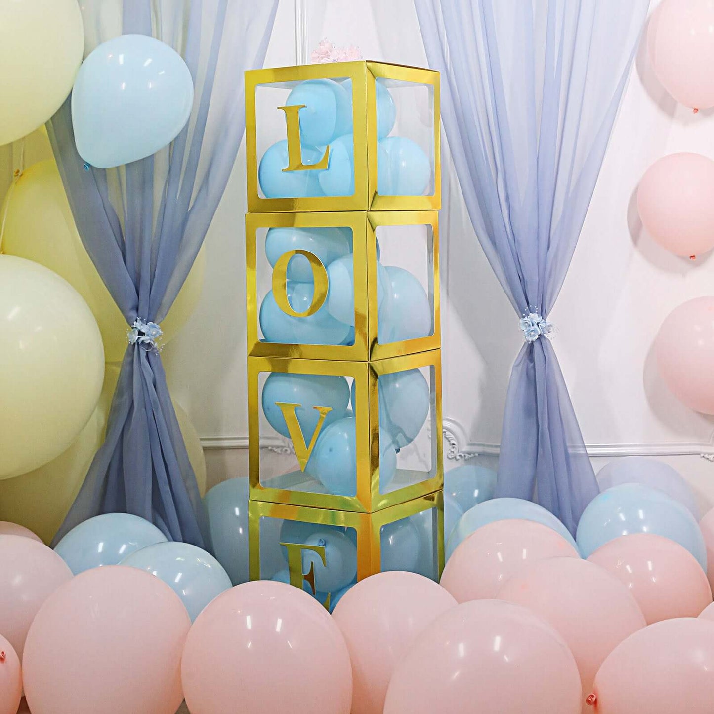 4-Pack Stickers Banner Custom Alphabet "Q" Design Gold - Text Stick-On Decorative Letters 5"