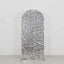 6ft Sparkly Silver Big Payette Sequin Fitted Wedding Arch Cover for Round Top Chiara Backdrop Stand