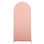 6ft Matte Dusty Rose Spandex Fitted Chiara Backdrop Stand Cover For Round Top Wedding Arch