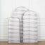 Set of 3 White Rustic Wood Plank Pattern Spandex Fitted Chiara Backdrop Stand Cover For Round Top Wedding Arch - 5ft, 6ft, 7ft