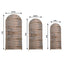 Set of 3 Brown Rustic Wood Plank Pattern Spandex Fitted Chiara Backdrop Stand Cover For Round Top Wedding Arch - 5ft, 6ft, 7ft