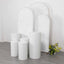 Set of 3 White Crushed Velvet Chiara Backdrop Stand Covers For Round Top Wedding Arches - 5ft, 6ft, 7ft