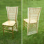 Organza Chair Slipcover with Satin Embroidery for Chiavari Chairs Ivory - Chair Back Cover