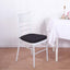 Chiavari Chair Cushion with 1.5" Thick Memory Foam and Ties Black - Stylish Removable Cover for Comfort