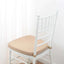 Chiavari Chair Cushion with 1.5" Thick Memory Foam and Ties Nude - Stylish Removable Cover for Comfort