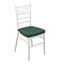 Chiavari Chair Cushion with 1.5" Thick Memory Foam and Ties Hunter Emerald Green - Stylish Removable Cover for Comfort