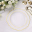 10-Pack Plastic 10" Round Dinner Plates in Clear with Gold Scalloped Rim - Disposable Party Plates